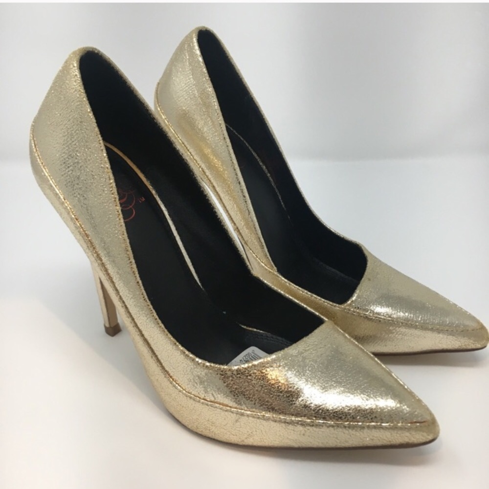 Metallic Gold Stiletto Pumps